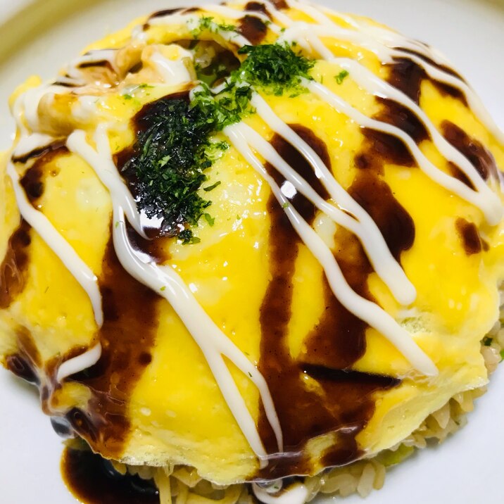 マルちゃん焼きそばソース味で作る☆オムそばめし